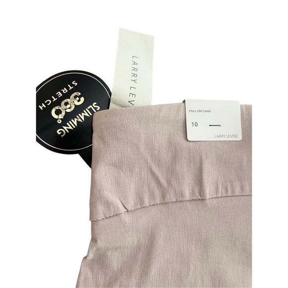 Larry Levine Sliming 369 Stretch Khaki capris Pants Size 10 - Picture 3 of 8